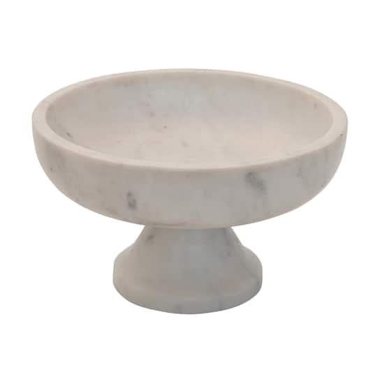 Hello Honey® White Marble Footed Bowl